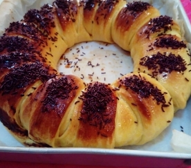 Pão brioche recheado com Nutella